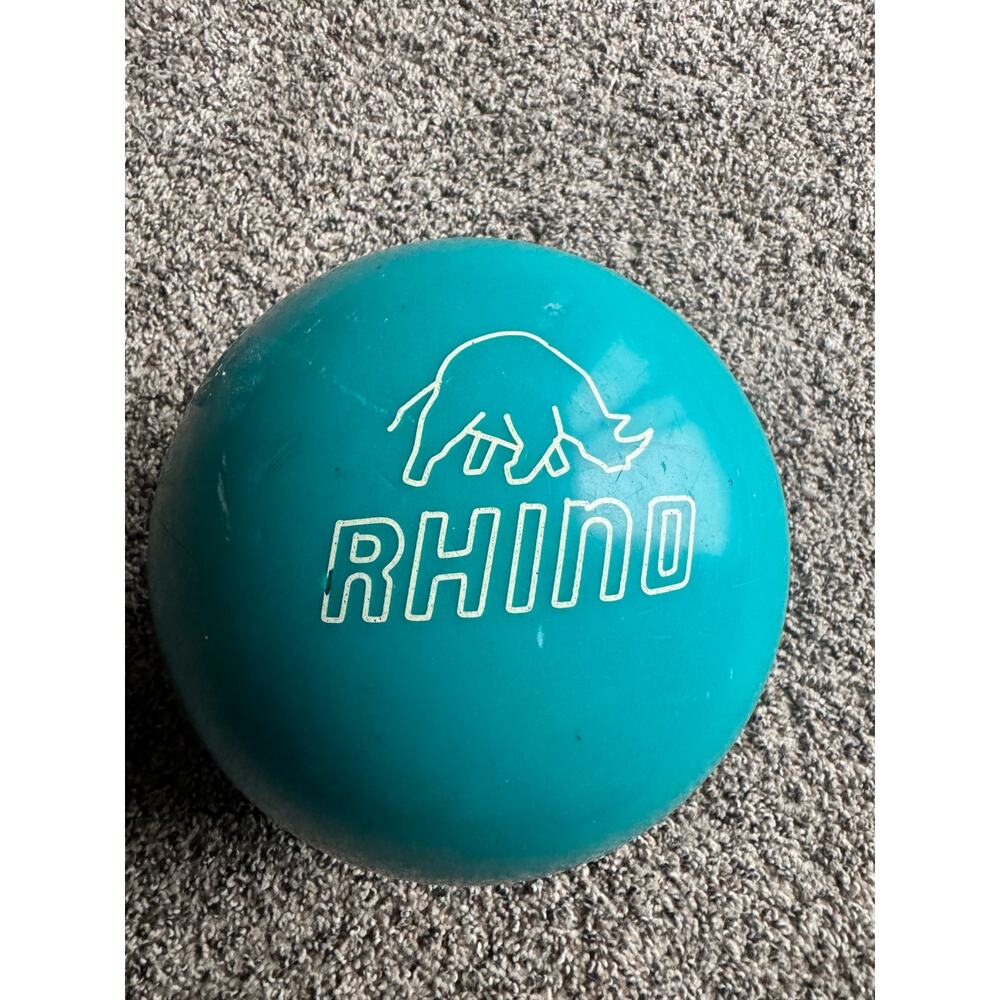 Brunswick Rhino Bowling Ball Teal 10 LB Reactive Resin Ball Made in USA